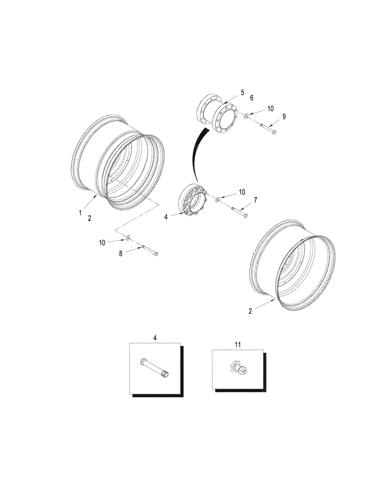 Схема запчастей Case IH STX275 - (06-06) - WHEELS SINGLE AND DUALS WITH SPACERS (06) - POWER TRAIN