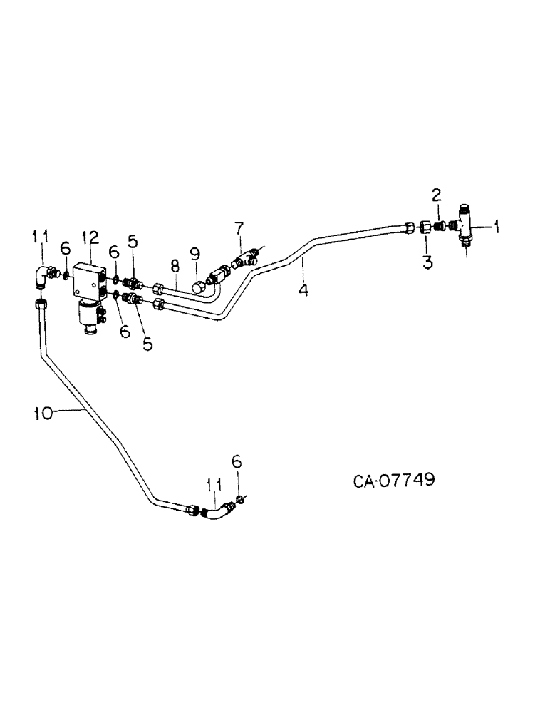 Схема запчастей Case IH 6788 - (10-06) - HYDRAULICS, TRANSMISSION BRAKE TUBING (07) - HYDRAULICS