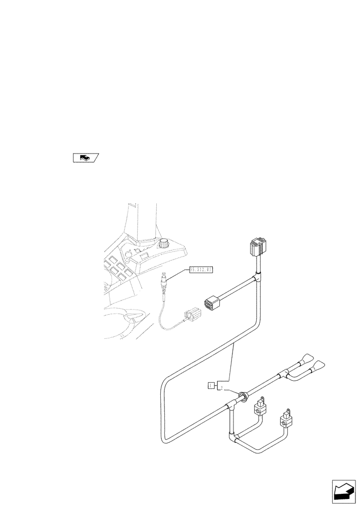 Схема запчастей Case IH PUMA 200 - (55.100.08) - ELECTRONIC PTO CONTROL HARNESS (55) - ELECTRICAL SYSTEMS