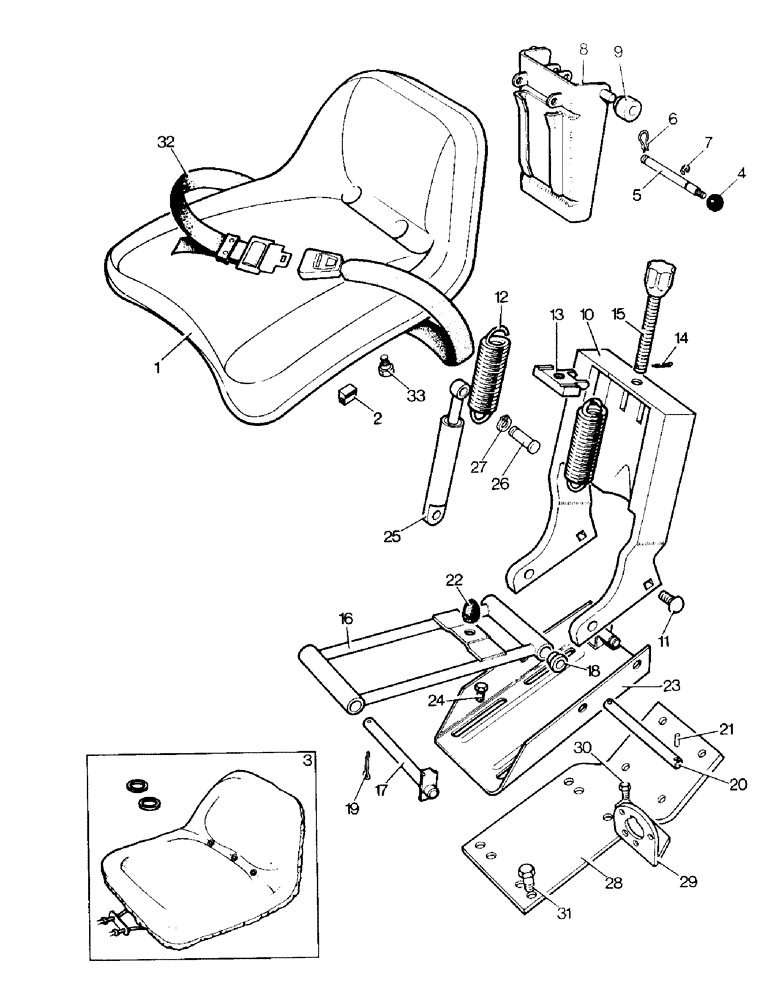 Схема запчастей Case IH 995 - (L05-1) - CHASSIS, SUPER COMFORT SUSPENSION SEAT, 990, 995, 996 (12) - CHASSIS