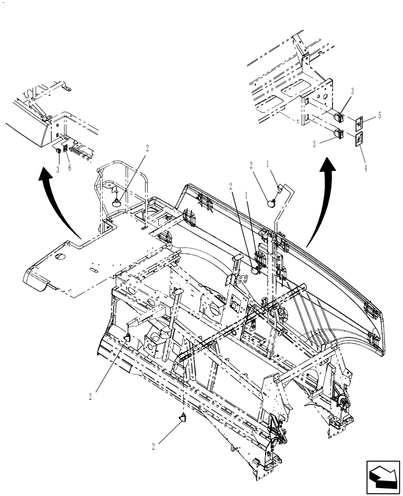 Схема запчастей Case IH 7230 - (55.404.20) - LIGHTS, SERVICE (55) - ELECTRICAL SYSTEMS