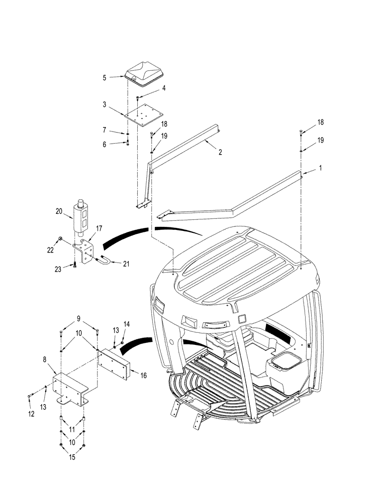 Схема запчастей Case IH STX450 - (04-32) - ACCUGUIDE, GPS - MOUNTING, BSN JEE0106701 (04) - ELECTRICAL SYSTEMS