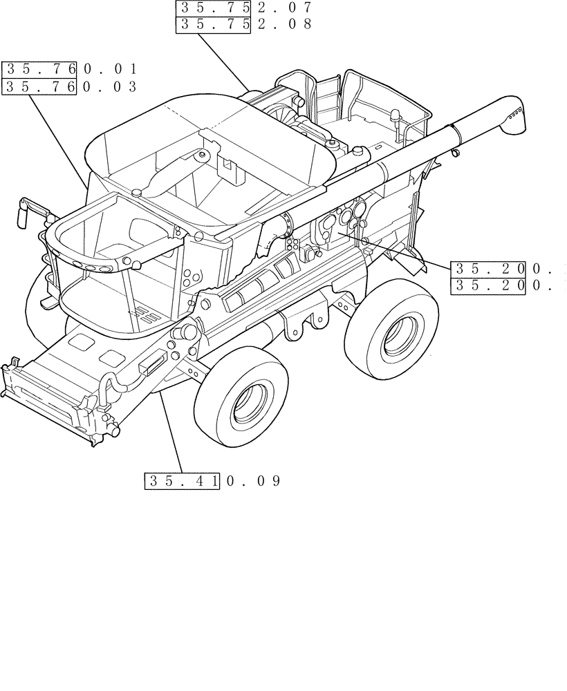 Схема запчастей Case IH 6130 - (00.000.35) - PICTORAL INDEX - HYDRAULIC SYSTEMS (00) - GENERAL & PICTORIAL INDEX