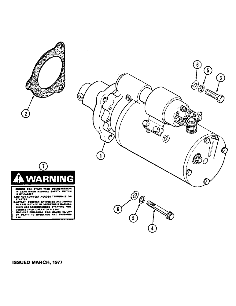 Схема запчастей Case IH 1570 - (066) - STARTER MOUNTING (04) - ELECTRICAL SYSTEMS