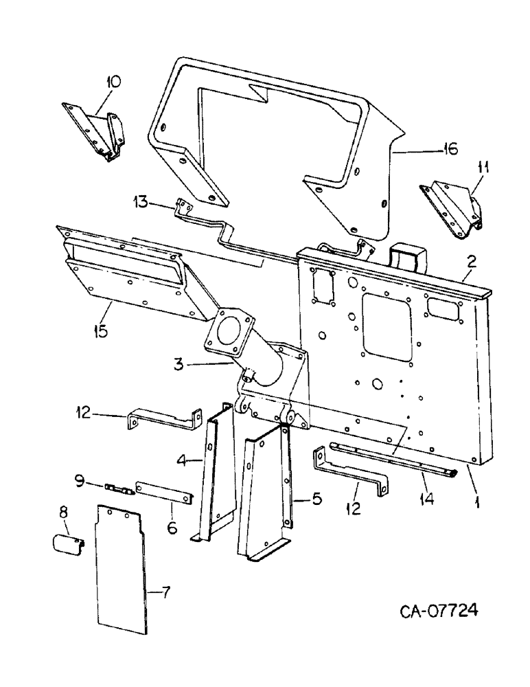 Схема запчастей Case IH 6788 - (13-05) - SUPERSTRUCTURE, STEERING AND GEAR SELECTOR SUPPORTS (05) - SUPERSTRUCTURE