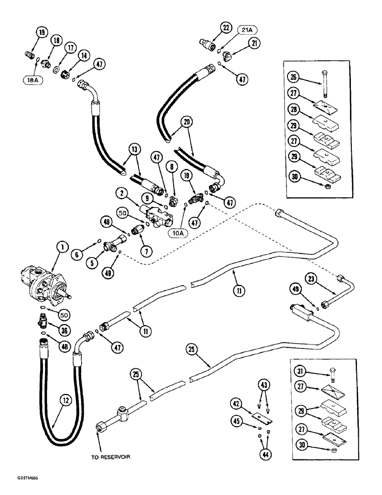 Схема запчастей Case IH 1660 - (8-084) - REEL DRIVE SYSTEM, P.I.N. JJC0103800 AND AFTER (07) - HYDRAULICS