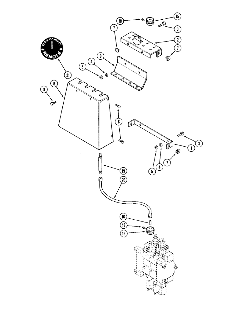 Схема запчастей Case IH 2394 - (8-056) - REMOTE HYDRAULIC FLOW CONTROLS (08) - HYDRAULICS