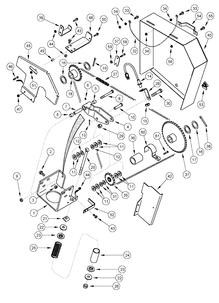 Схема запчастей Case IH 2344 - (09A-26) - ROCK TRAP - DRIVE - ASN JJC0174400 (13) - FEEDER