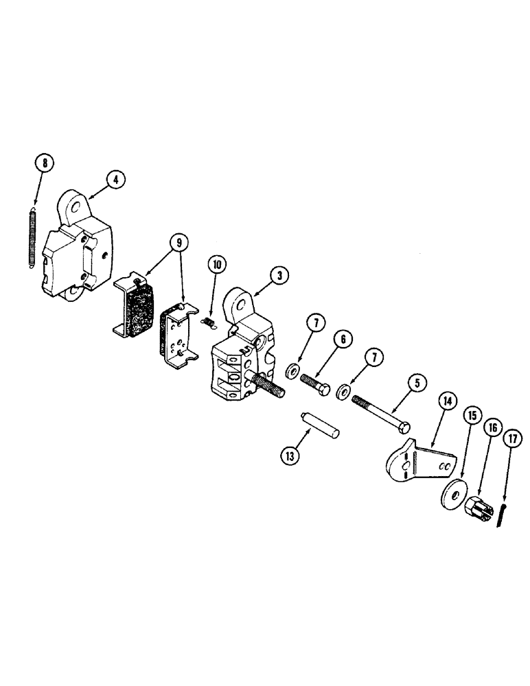 Схема запчастей Case IH 2090 - (7-350) - CALIPER DISC BRAKE ASSEMBLY, MFD TRACTORS (07) - BRAKES