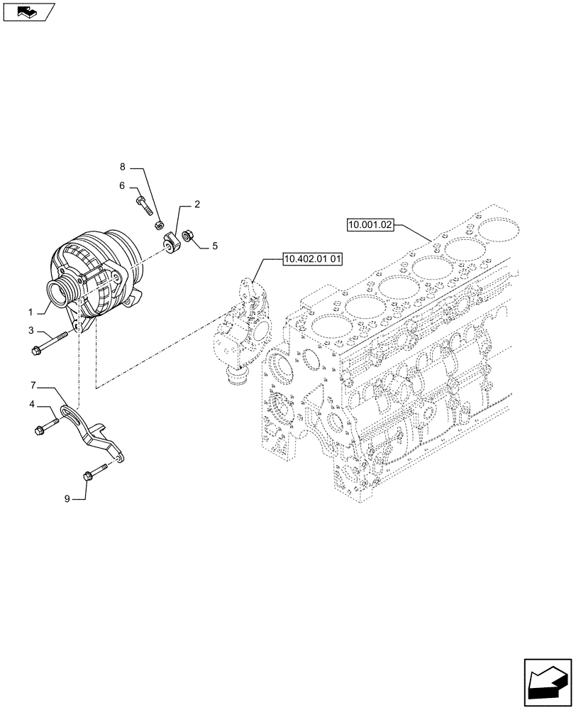 Схема запчастей Case IH F4GE9684B J605 - (55.301.02) - ALTERNATOR (504227884-504227336) (55) - ELECTRICAL SYSTEMS