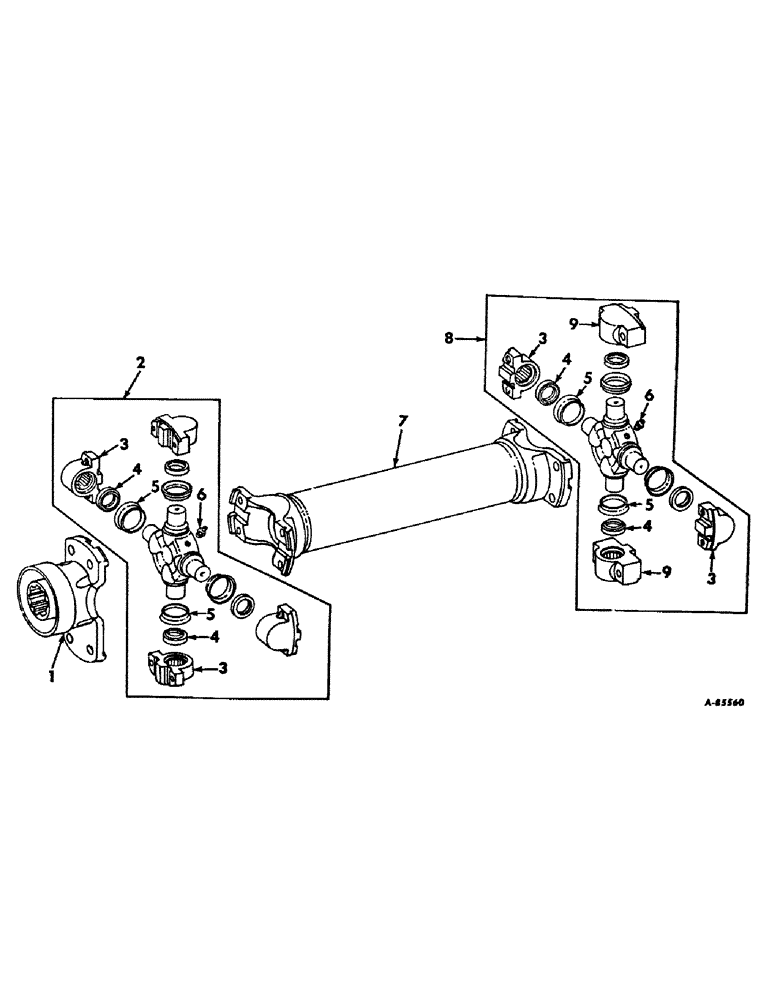 Схема запчастей Case IH 4100 - (B-18) - POWER TRAIN, FRONT DRIVE SHAFT (03) - POWER TRAIN