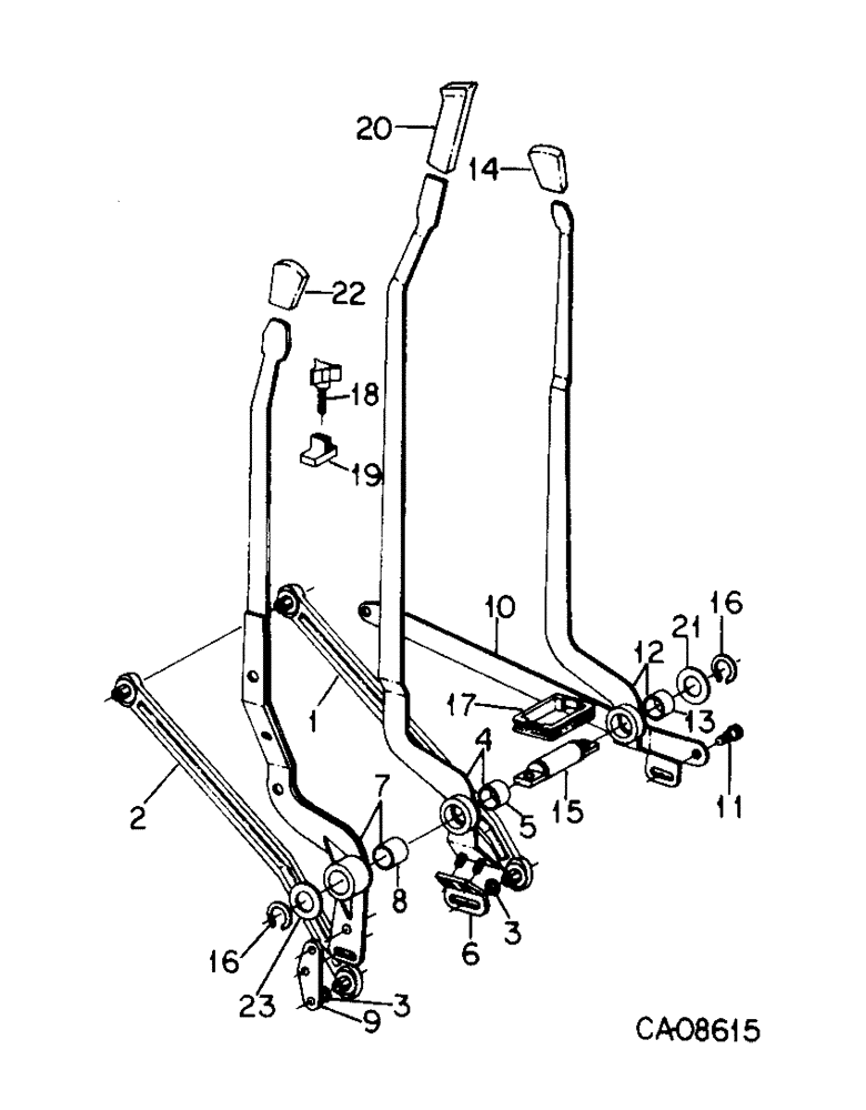 Схема запчастей Case IH 3488 - (10-22) - HYDRAULICS, HYDRAULIC DRAFT CONTROL LINKAGE, CAT. III (07) - HYDRAULICS