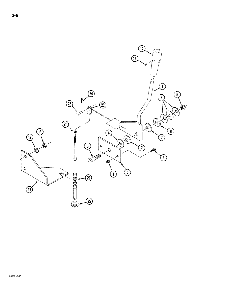 Схема запчастей Case IH 9280 - (3-08) - THROTTLE CONTROLS, ROPS (03) - FUEL SYSTEM