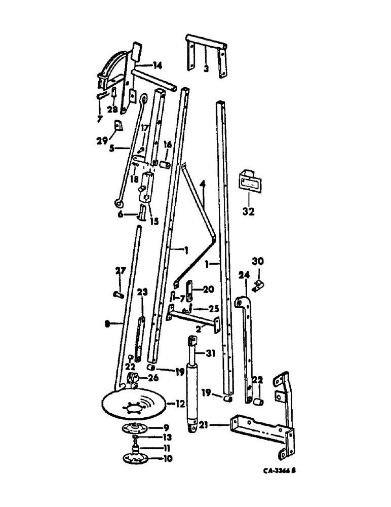 Схема запчастей Case IH 300 - (AG-09) - MARKER ATTACHMENT, REQUIRES HYD. COMPLETING PACKAGE 