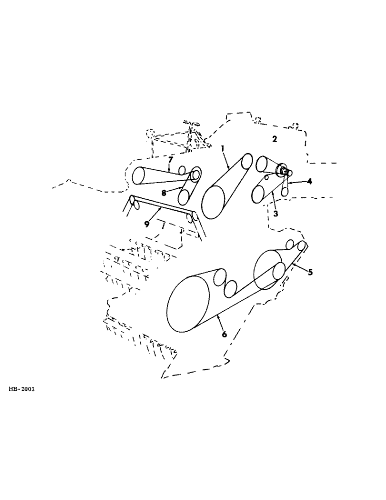 Схема запчастей Case IH 230 - (02-2) - MISCELLANEOUS, BELT DIAGRAM Accessories & Attachments / Miscellaneous