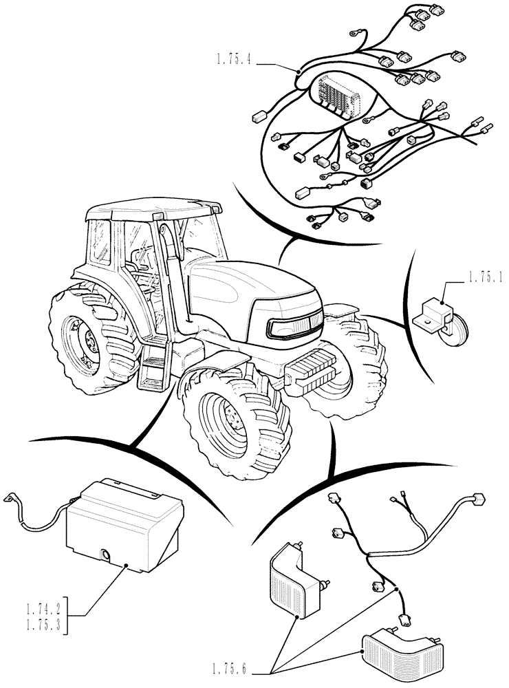 Схема запчастей Case IH MXU115 - (1.74.1) - SEC. 06 - ELECTRICAL (06) - ELECTRICAL SYSTEMS