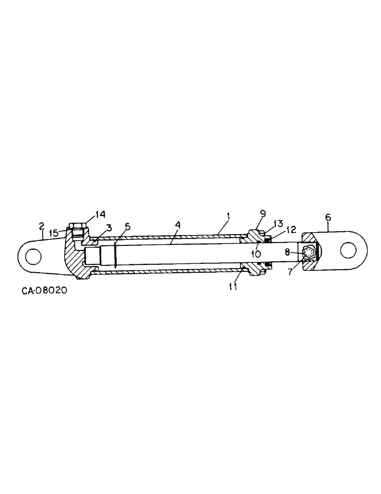 Схема запчастей Case IH 92 - (YB-27) - HYDRAULIC CYLINDER, 2 X 8.06 IN. RAM TYPE 