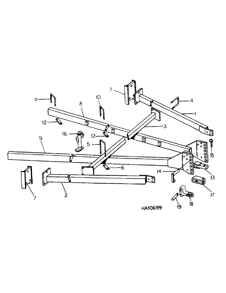 Схема запчастей Case IH 5500 - (G-12) - TRACTOR HITCH, WING TYPE 