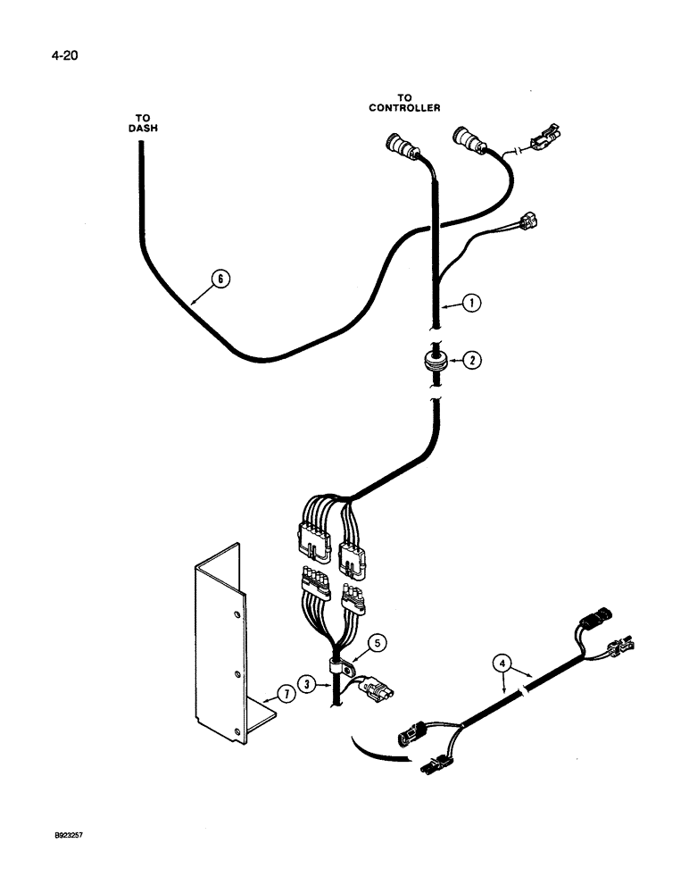 Схема запчастей Case IH 9240 - (4-020) - TRANSMISSION SOLENOID HARNESS (04) - ELECTRICAL SYSTEMS