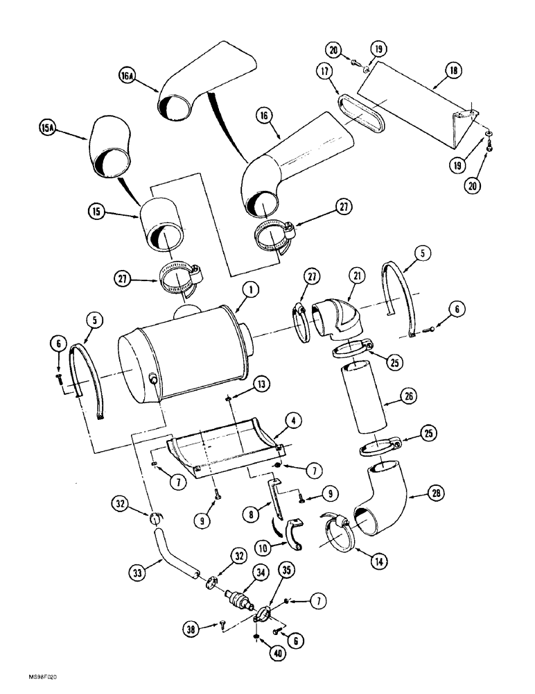 Схема запчастей Case IH 9350 - (2-08) - AIR INDUCTION SYSTEM (02) - ENGINE