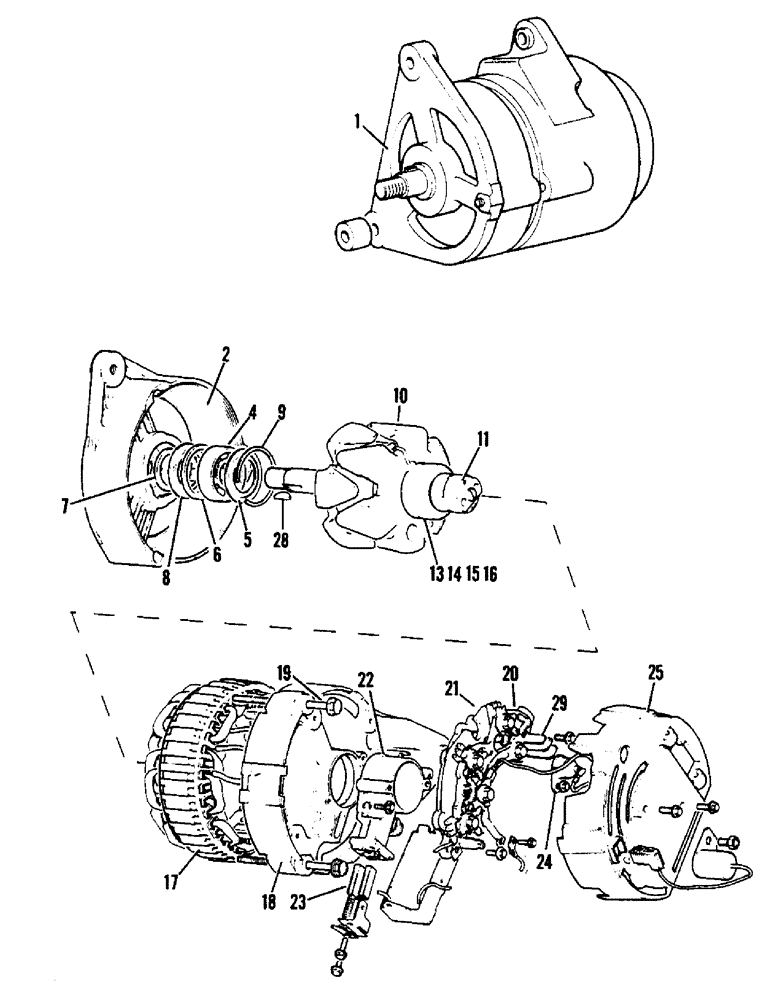 Схема запчастей Case IH 1390 - (S-16) - K306549 ALTERNATOR ASSEMBLY (06) - ELECTRICAL SYSTEMS