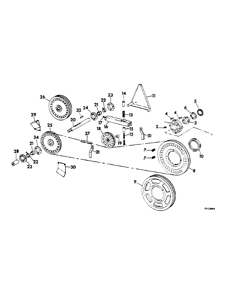 Схема запчастей Case IH 615 - (33-08) - FEEDER, FEEDER JACKSHAFT DRIVE (13) - FEEDER