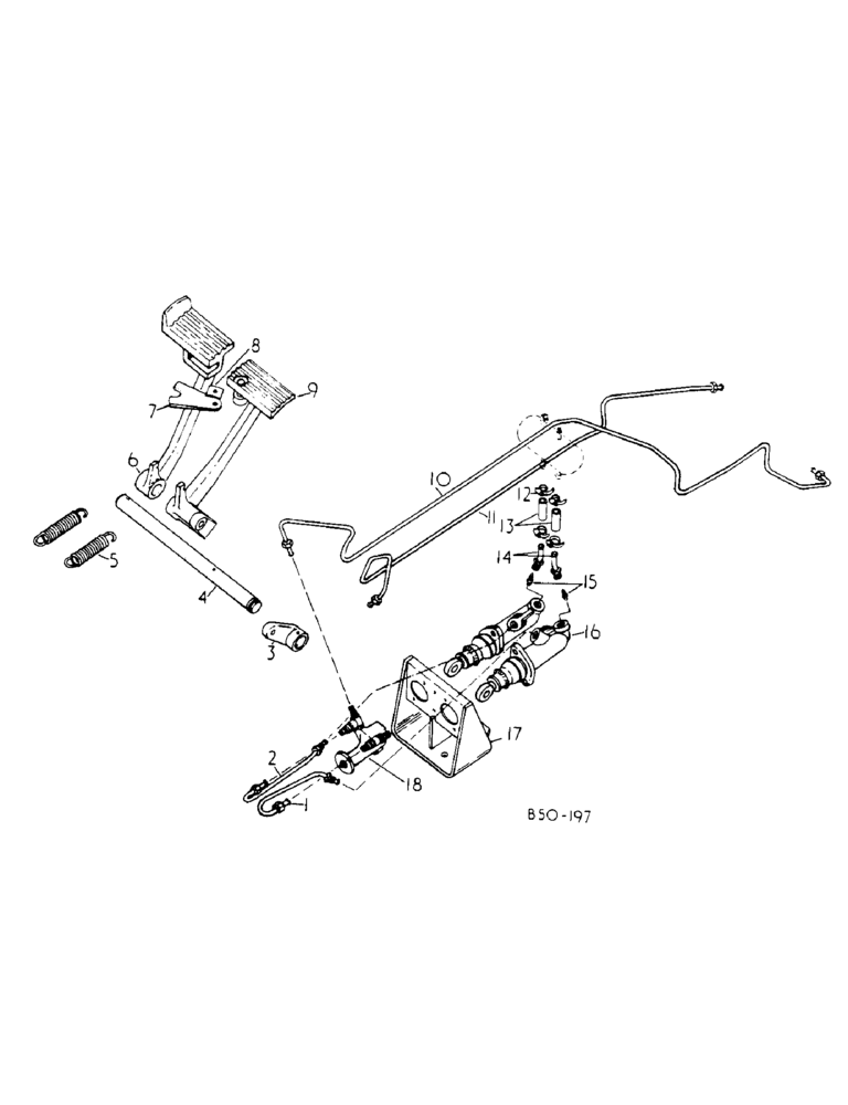 Схема запчастей Case IH 785 - (04-016) - BRAKE CYLINDERS AND CONNECTIONS, 3075 UP, 278-541 UP (5.1) - BRAKES