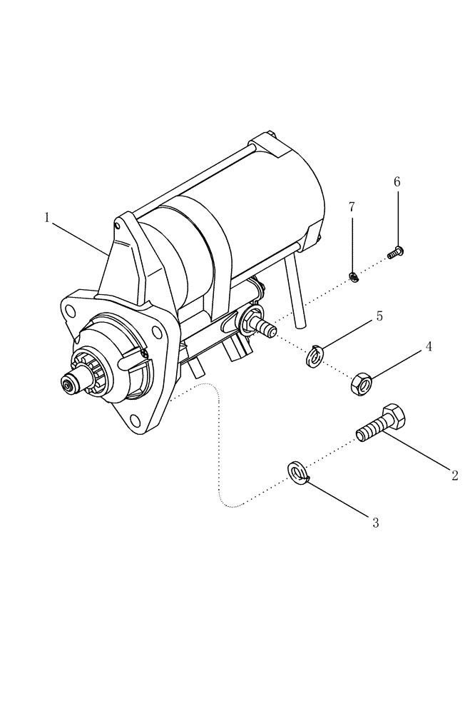 Схема запчастей Case IH PX215 - (04-03) - STARTER - MOUNTING (04) - ELECTRICAL SYSTEMS