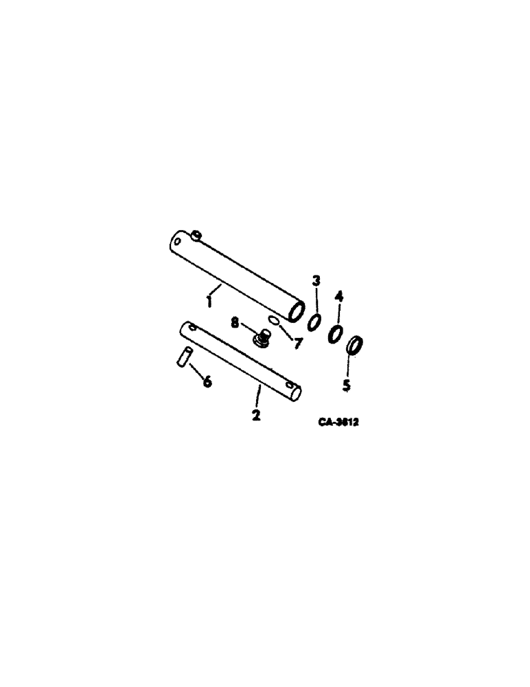 Схема запчастей Case IH 815 - (10-33[1]) - HYDRAULICS, SLAVE CYLINDER, FOR USE W/REEL LIFT (07) - HYDRAULICS