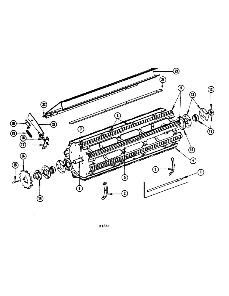 Схема запчастей Case IH 660 - (092) - RUB BAR CYLINDER 