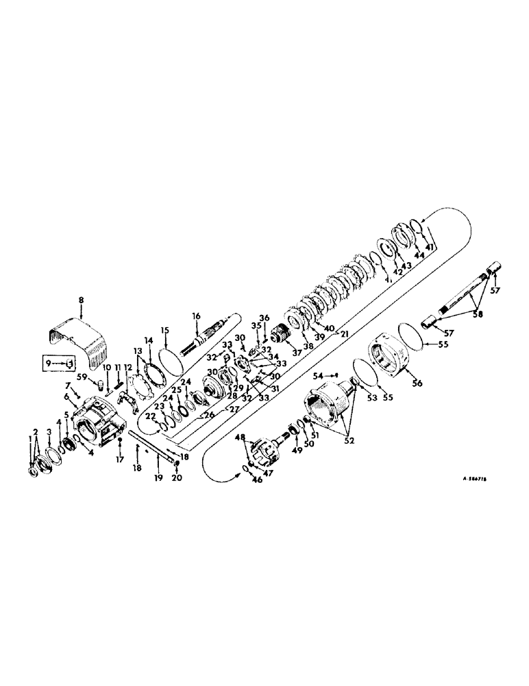 Схема запчастей Case IH 330 - (140) - REAR FRAME AND DRIVING MECHANISMS, INDEPENDENT POWER TAKE-OFF, CLUTCH TYPE, 340 SERIES, REAR UNIT Rear Frame & Driving Mechanisms