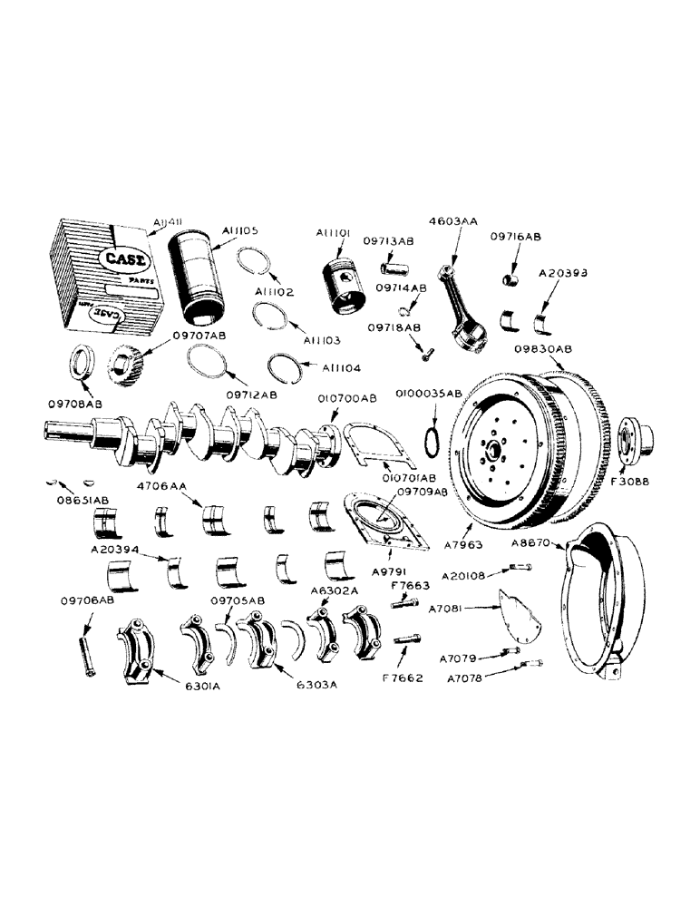 Схема запчастей Case IH 800 - (218) - PISTONS AND CONNECTING RODS (10) - ENGINE