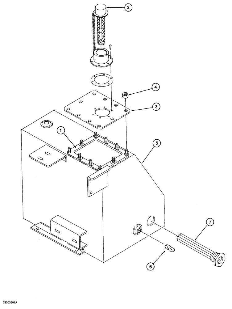 Схема запчастей Case IH 1360 - (8-012) - HYDRAULIC RESERVOIR, SELF CONTAINED HYDRAULICS (07) - HYDRAULICS