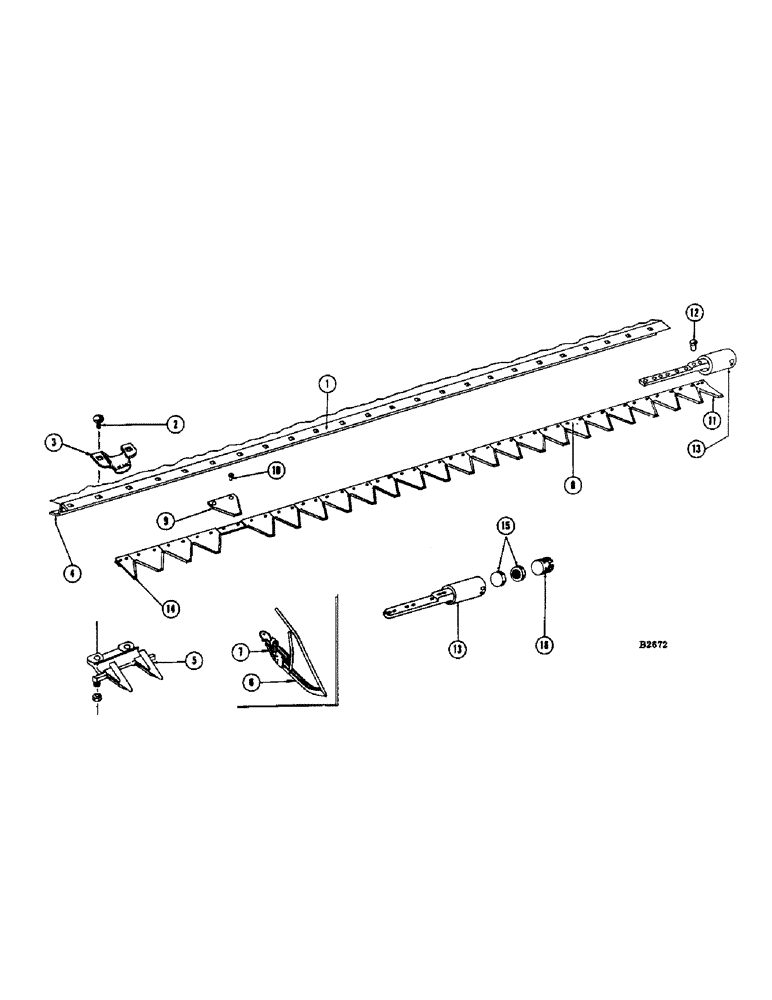 Схема запчастей Case IH 960 - (041A) - SICKLE AND CUTTER BAR, NUMBER 8334601 AND AFTER (58) - ATTACHMENTS/HEADERS