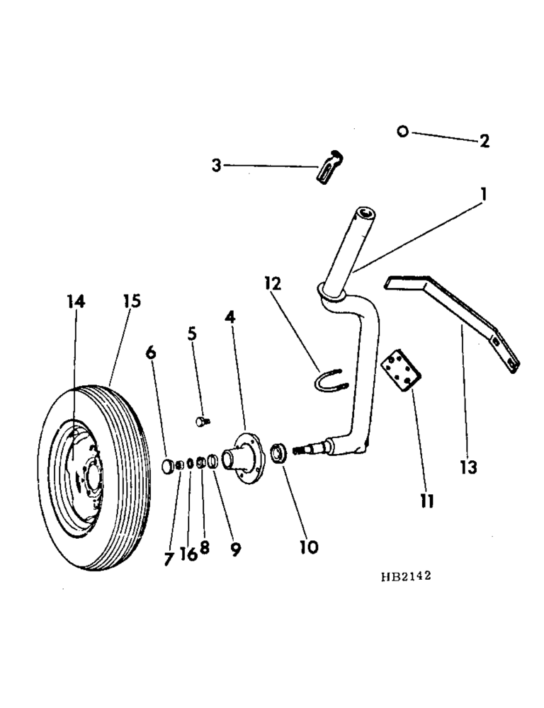 Схема запчастей Case IH 510 - (B-03) - CASTER WHEEL AXLE AND HUB 