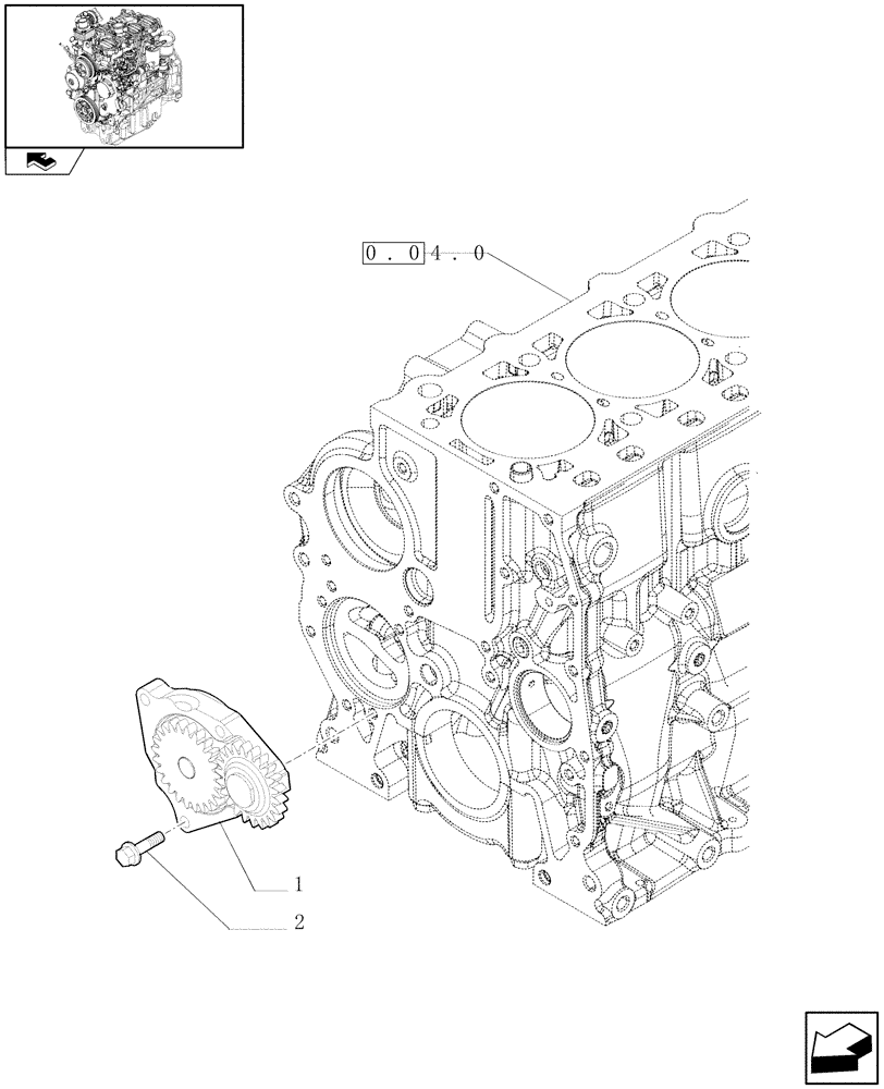 Схема запчастей Case IH FARMALL 85N - (0.30.0) - PUMP, ENGINE OIL & RELATED PARTS (01) - ENGINE