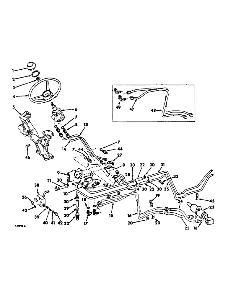 Схема запчастей Case IH 544 - (J-07) - STEERING MECHANISM, POWER STEERING, INTERNATIONAL GEAR DRIVE TRACTORS Steering Mechanism