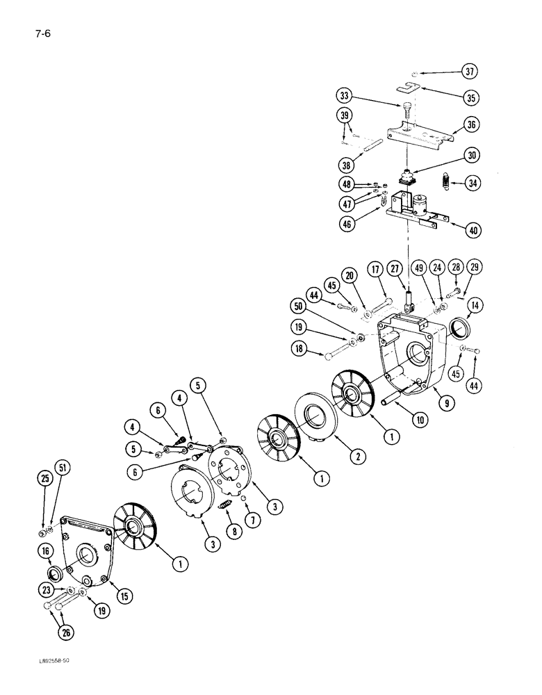 Схема запчастей Case IH 1844 - (7-06) - MASTER BRAKES (03) - POWER TRAIN