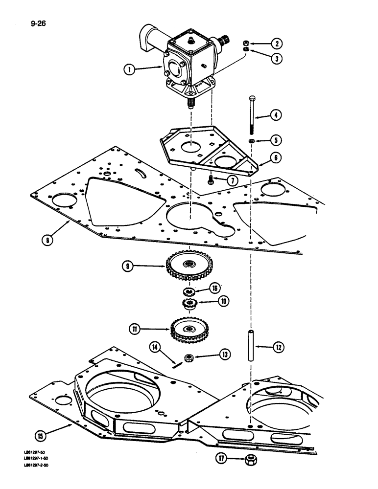 Схема запчастей Case IH 1822 - (9-026) - GEAR AND SPROCKETS, DRUM DRIVE (13) - PICKING SYSTEM