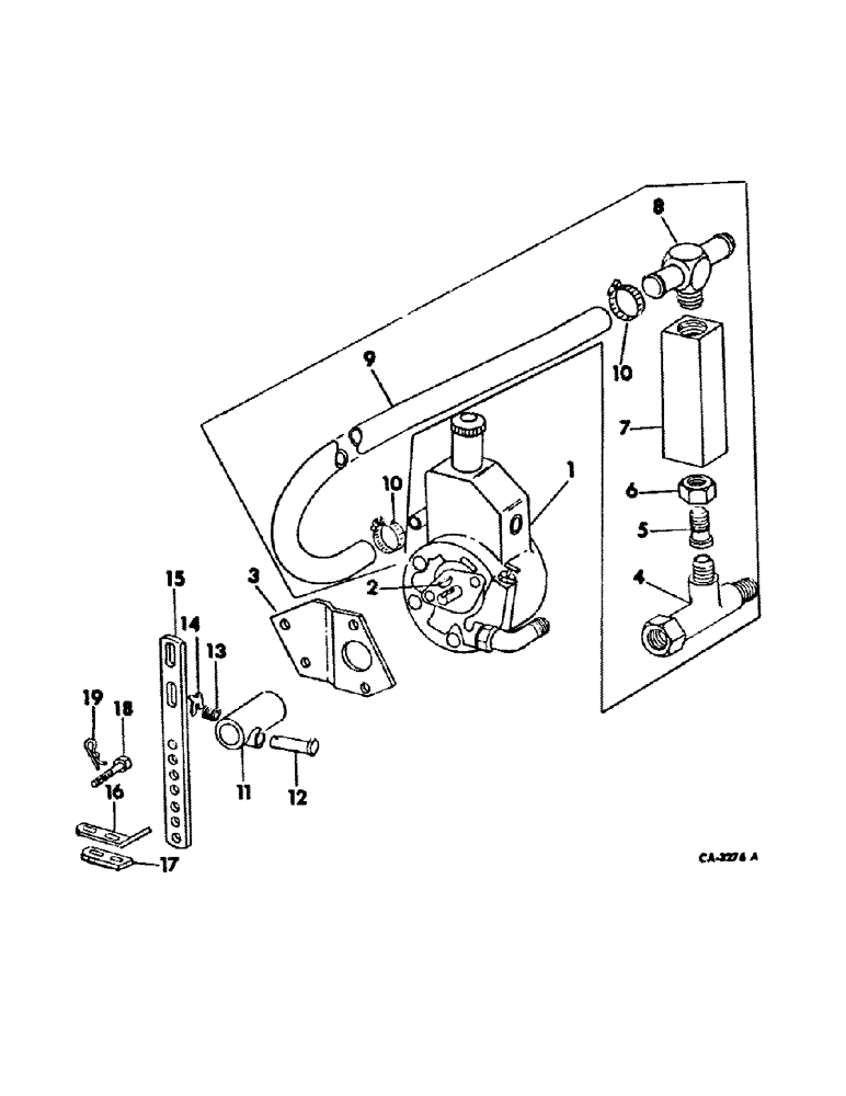 Схема запчастей Case IH 400 - (A-068) - HYDRAULIC PUMP AND RELATED PARTS, 1000 RPM PTO 