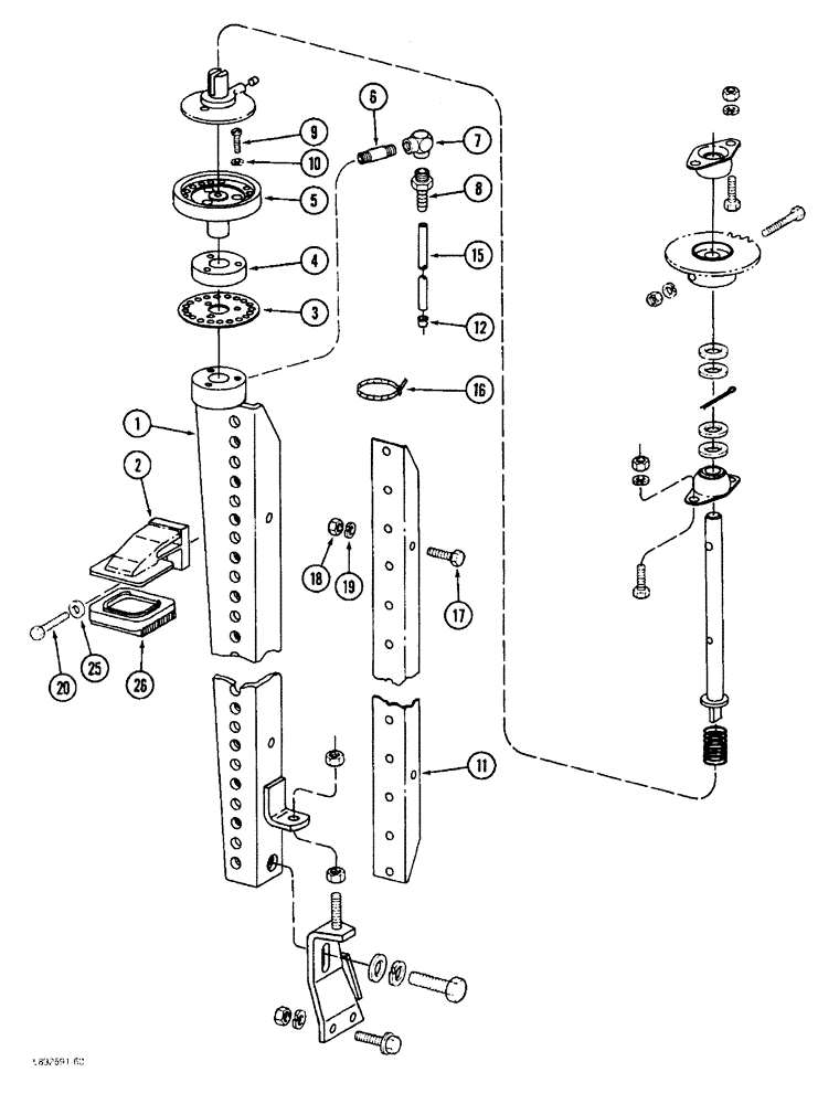 Схема запчастей Case IH 1822 - (9A-058) - MOISTENER STAND (13) - PICKING SYSTEM