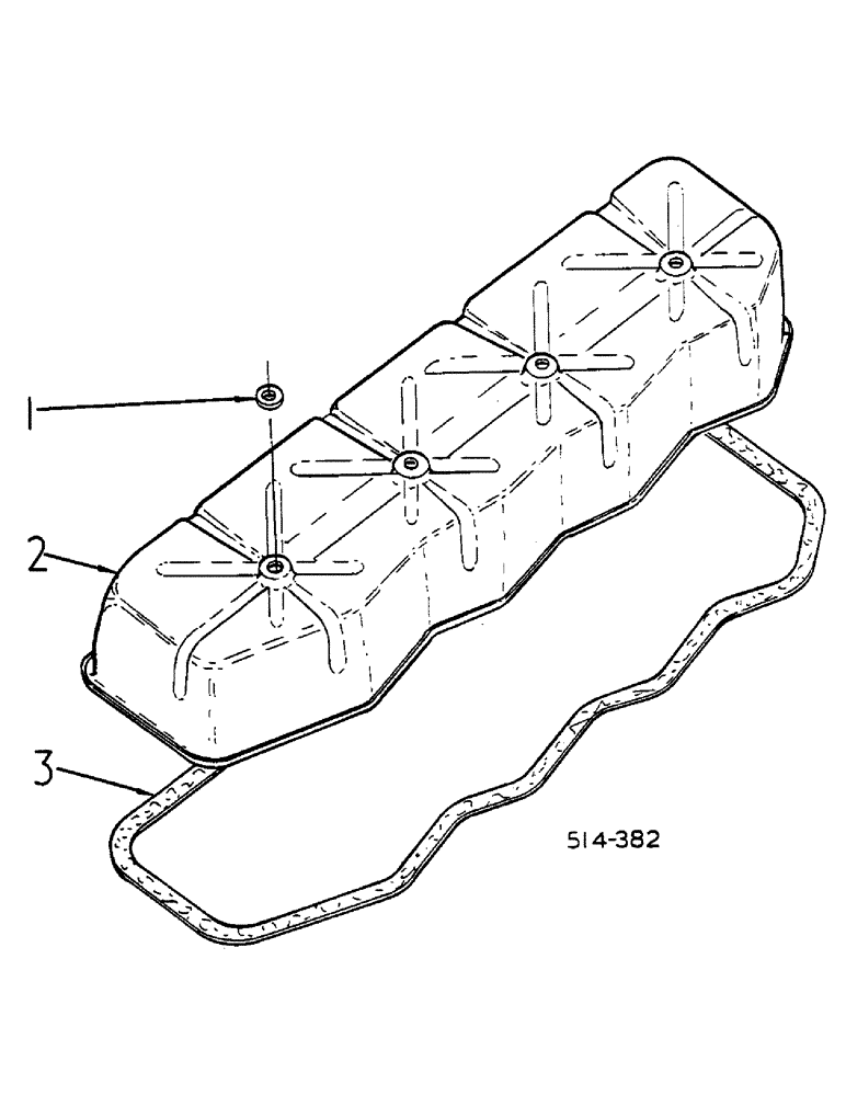 Схема запчастей Case IH 584 - (12-070) - VALVE HOUSING COVER Power