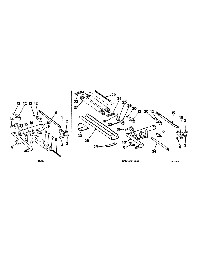 Схема запчастей Case IH 816 - (G-15) - FRONT AXLE AND BALANCE SPRINGS 