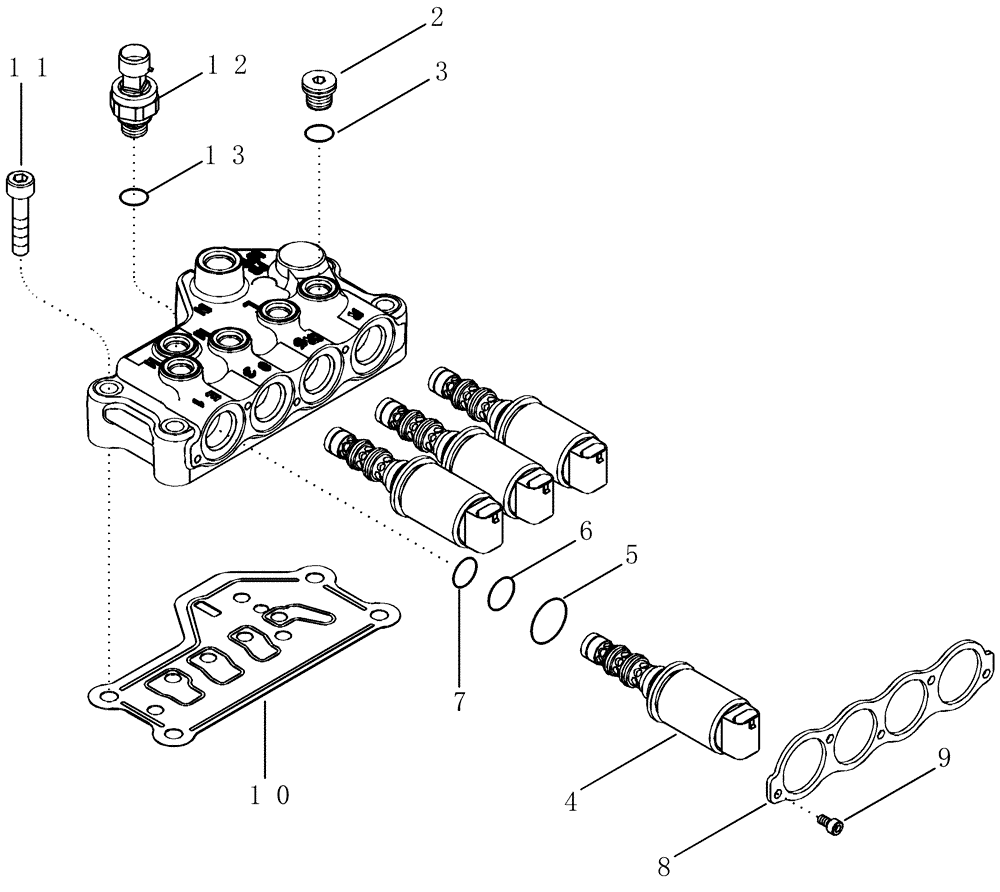 Схема запчастей Case IH MX305 - (06-24) - VALVE ASSEMBLY - TRANSMISSION CONTROL (450729A2) (06) - POWER TRAIN