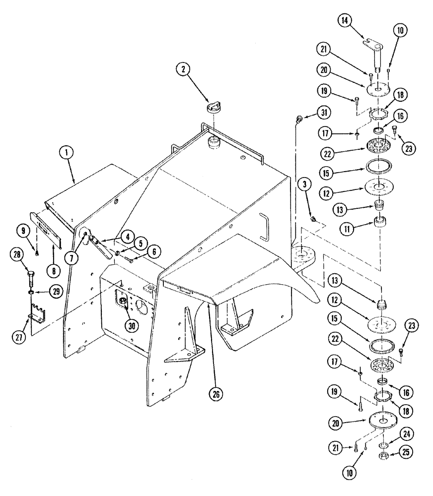 Схема запчастей Case IH STX375 - (09-38) - REAR FRAME QUADTRAC TRACTOR (09) - CHASSIS/ATTACHMENTS