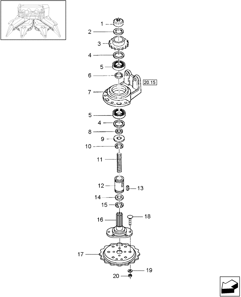 Схема запчастей Case IH HDX3R - (20.16) - CUTTING DISC, LH (58) - ATTACHMENTS/HEADERS