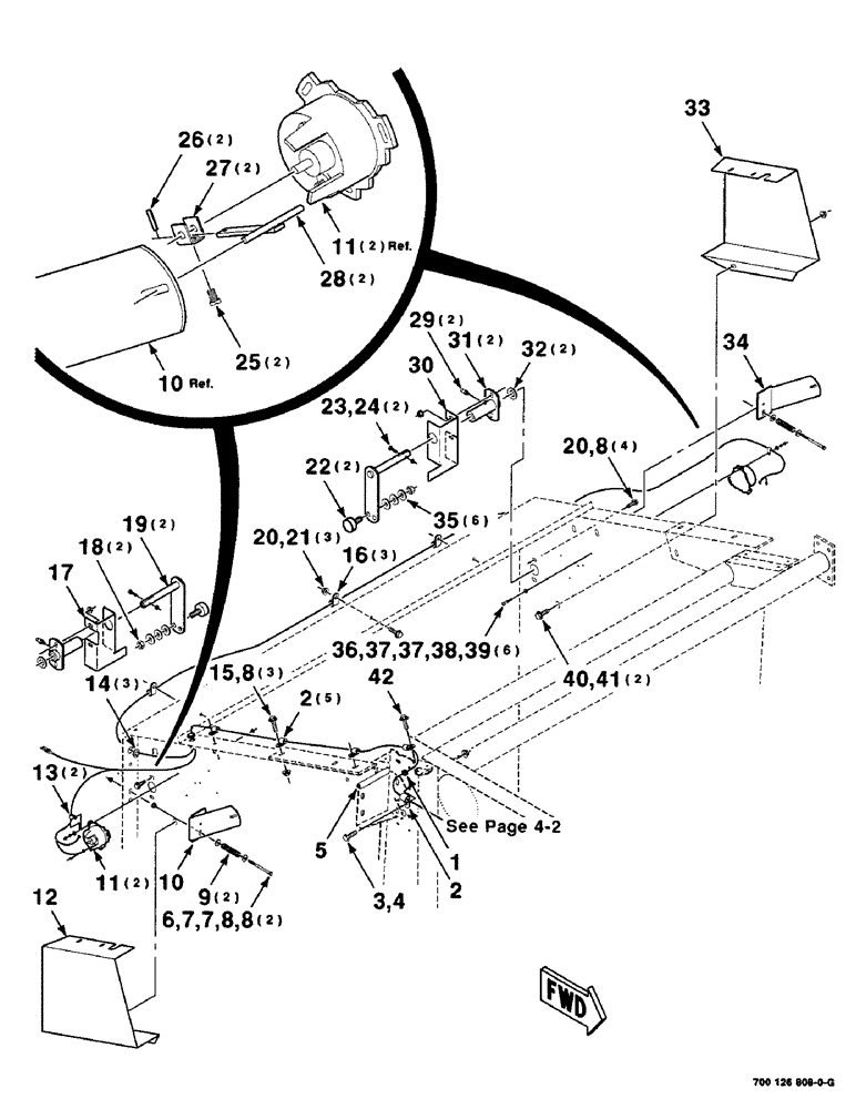 Схема запчастей Case IH 8455T - (4-10) - ELECTRICAL HARNESS ASSEMBLY, REAR (06) - ELECTRICAL