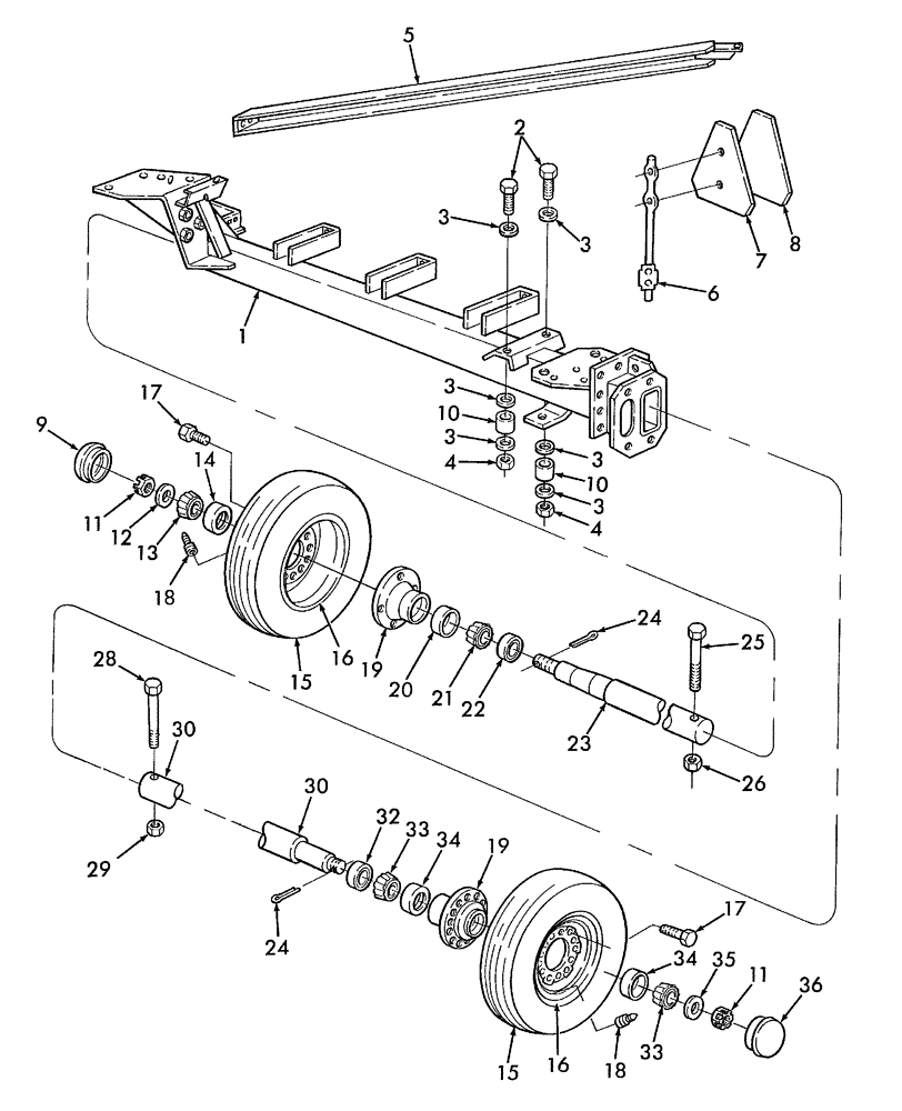 Схема запчастей Case IH SBX550 - (004) - AXLE & WHEEL (39) - FRAMES AND BALLASTING