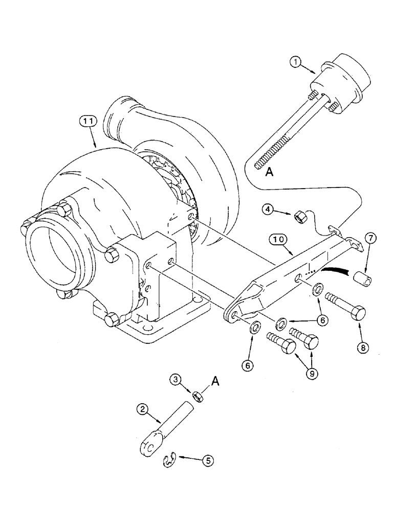 Схема запчастей Case IH 8825HP - (10-18) - WASTEGATE ACTUATOR, 4T-390 EMISSIONS CERTIFIED ENGINE (02) - ENGINE