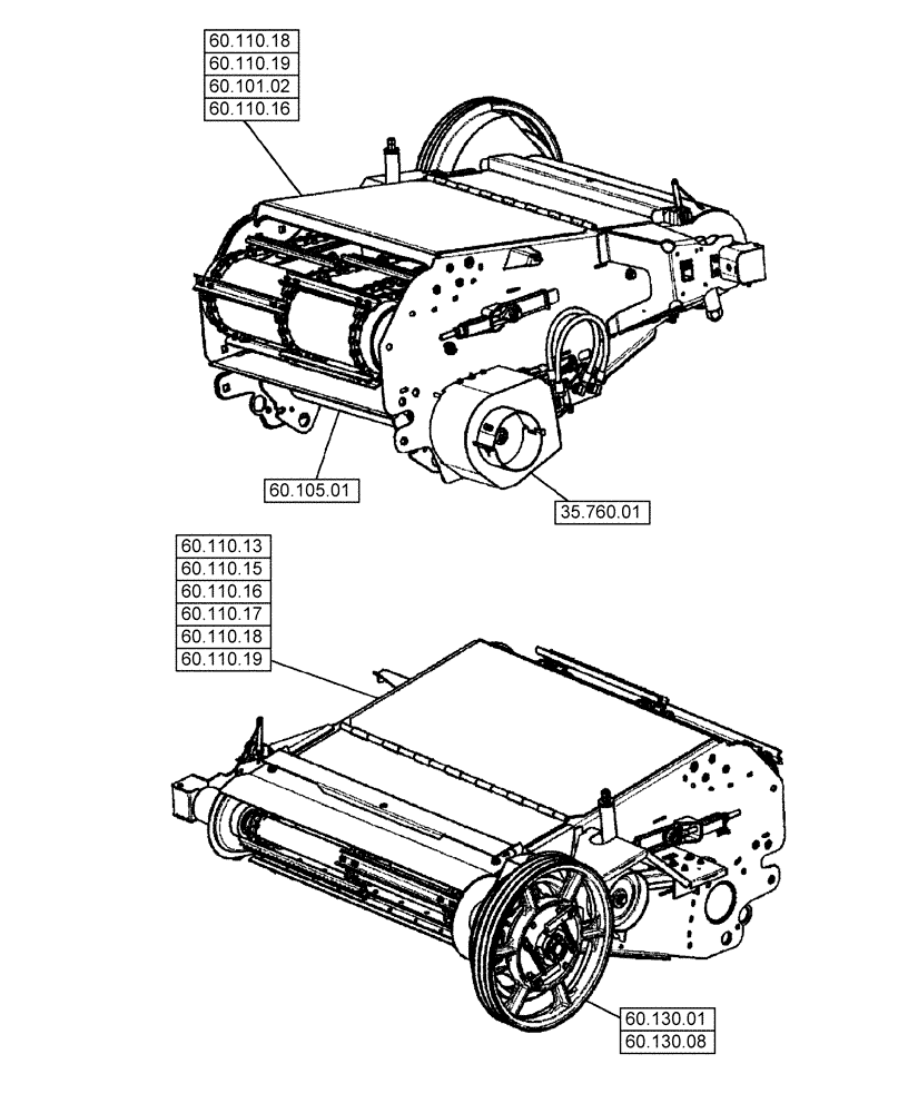 Схема запчастей Case IH 2588 - (60.000.00) - SECTION INDEX - PRODUCT FEEDING (60) - PRODUCT FEEDING